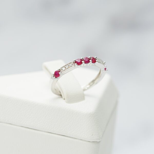 Ruby & Diamond Eternity Ring - Image 4