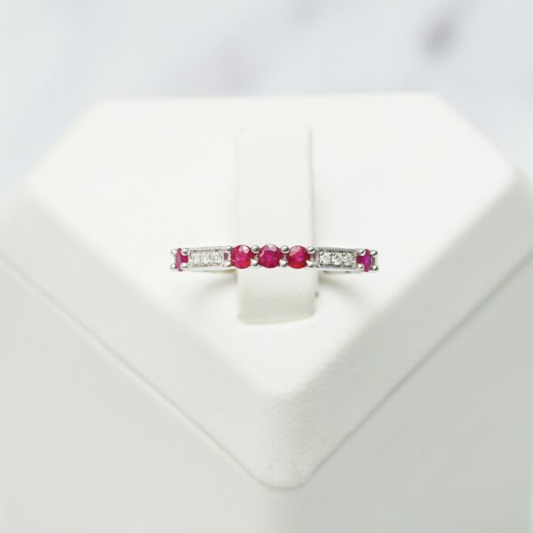 Ruby & Diamond Eternity Ring - Image 3