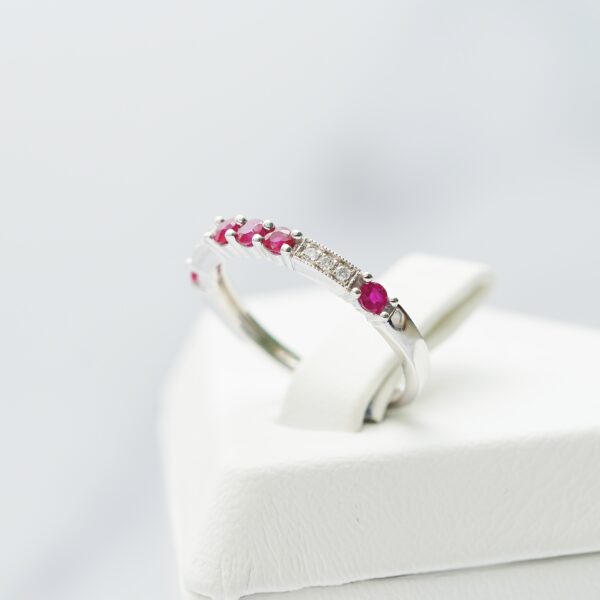 Ruby & Diamond Eternity Ring - Image 2