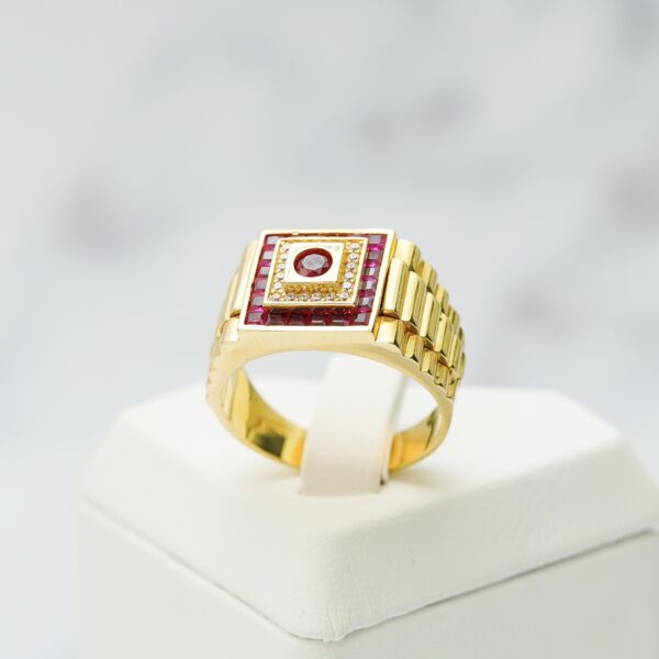 14KT Square Top Ring - Image 4