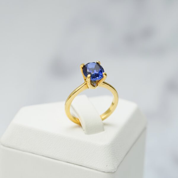 Oval Sapphire Solitaire Ring