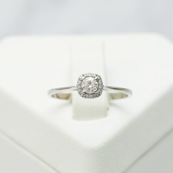 Round Diamond Halo Engagement Ring - Image 3