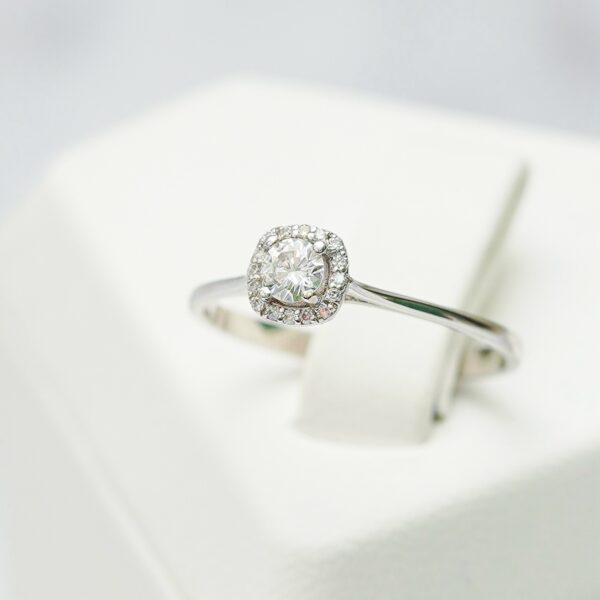 Round Diamond Halo Engagement Ring - Image 2