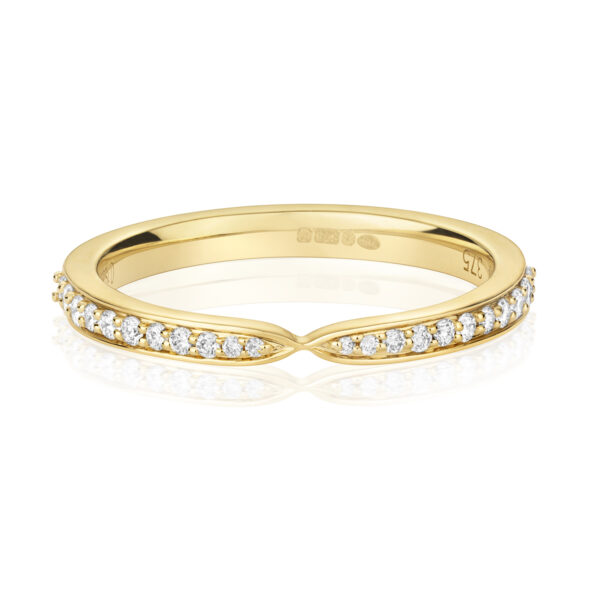 9k Yellow Gold Diamond Ring - Image 2