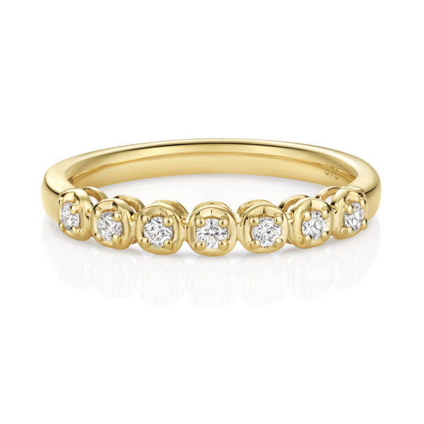9k Yellow Gold and Diamond Dress Ring - Image 2