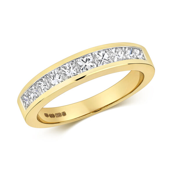 1.00CT Princess Cut Diamond Chanel Ring