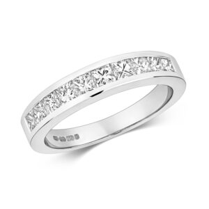 1.00CT Princess Cut Diamond Chanel Ring