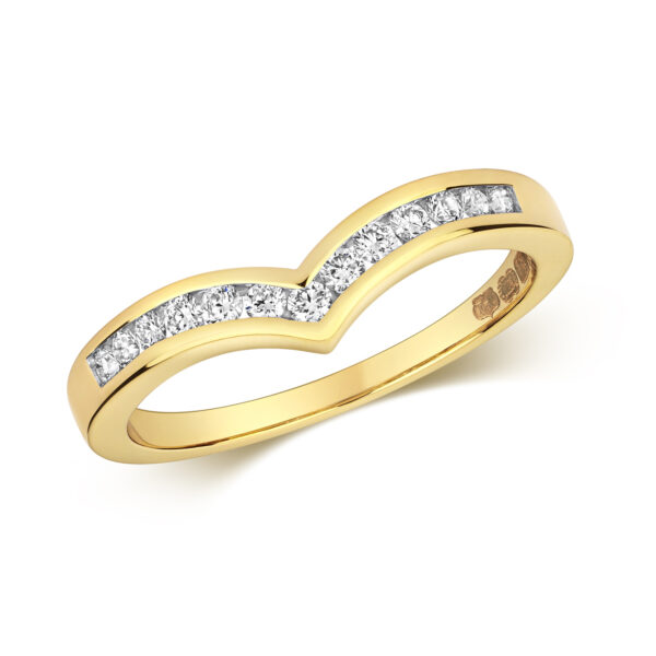0.25ct Diamond Chanel Set Whishbone
