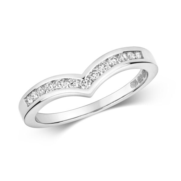 0.25ct Diamond Chanel Set Whishbone W/G