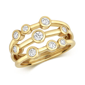 0.50ct Diamond 3 Row Scatter Ring