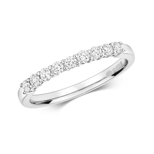0.30ct Diamond Claw Set Eternity Ring W/G