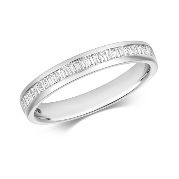 0.25ct Baguette Cut Diamond Chanel Ring W/G