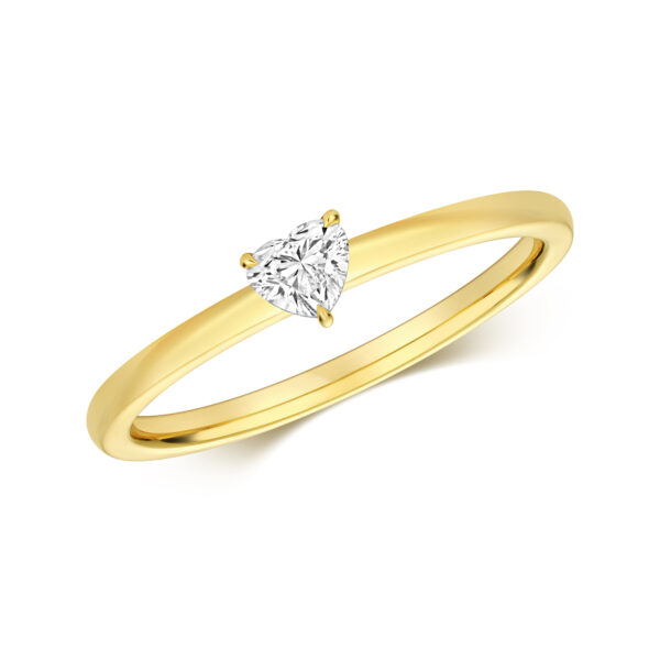 0.20ct Diamond Heart Shape Solitaire Ring