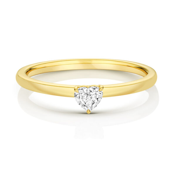 0.20ct Diamond Heart Shape Solitaire Ring - Image 2