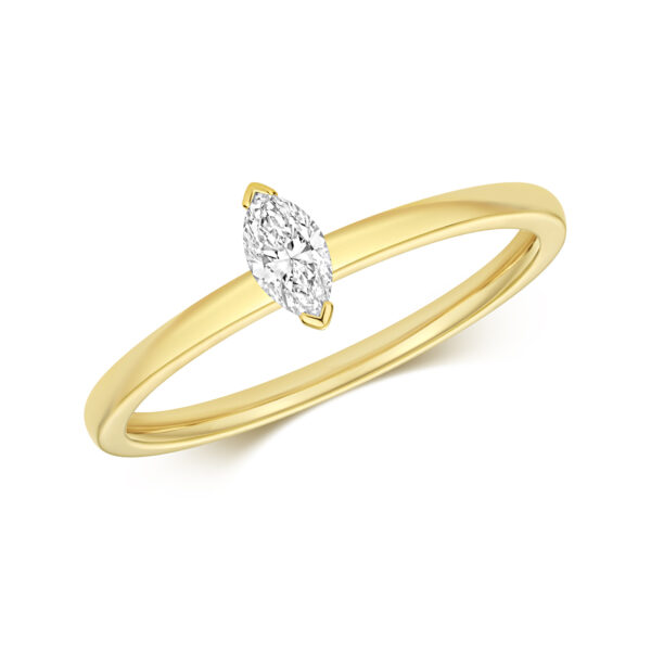 0.20ct Diamond Marquise cut Solitaire Ring