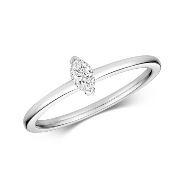0.20ct Diamond Marquise cut Solitaire Ring