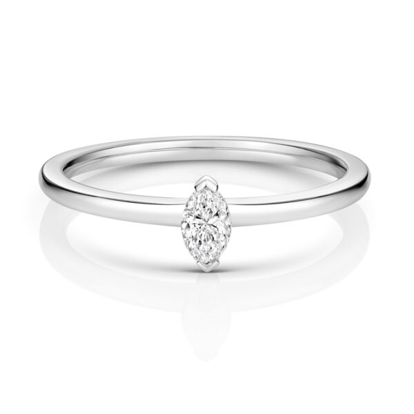 0.20ct Diamond Marquise cut Solitaire Ring - Image 2