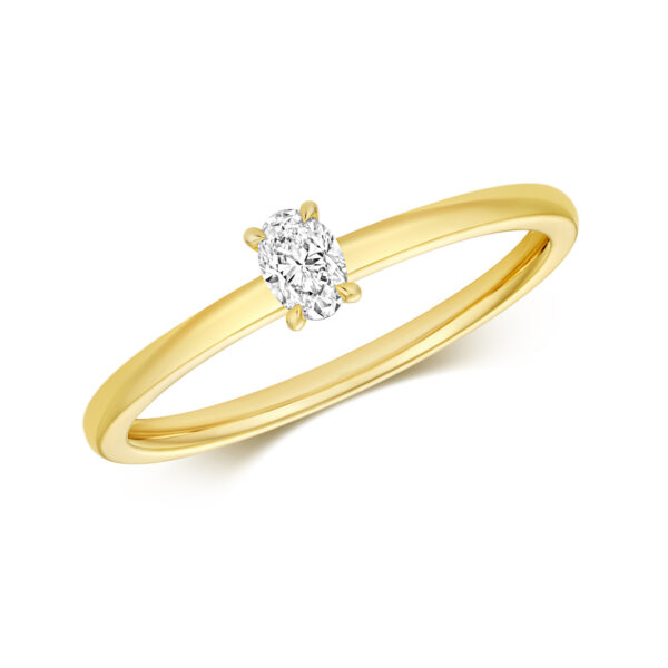 0.19ct Diamond Oval cut Solitaire Ring