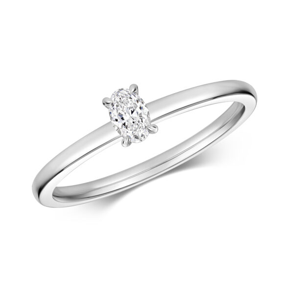 0.19ct Diamond Oval cut Solitaire Ring