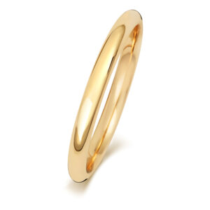 9ct Yellow Gold Traditional Court Wedding Ring 2mm