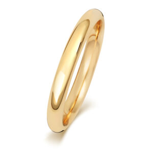 9ct Yellow Gold Traditional Court Wedding Ring 2.5mm