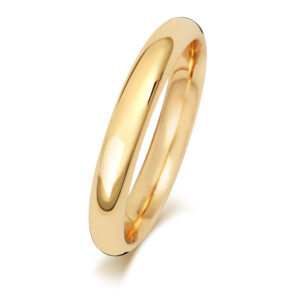 9ct Yellow Gold Traditional Court Wedding Ring 3mm