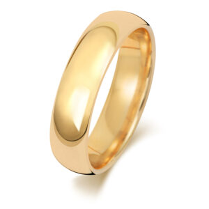 9ct Yellow Gold Traditional Court Wedding Ring 5mm