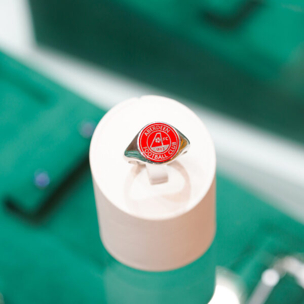 Aberdeen FC Bespoke Silver Signet Ring With Enamel - Image 2