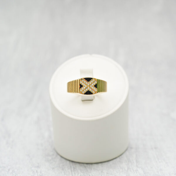 14 KT Gold Saltire Men’s Ring - Image 3
