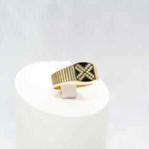14 KT Gold Saltire Men’s Ring