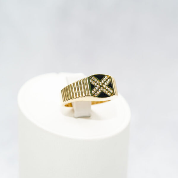 14 KT Gold Saltire Men’s Ring