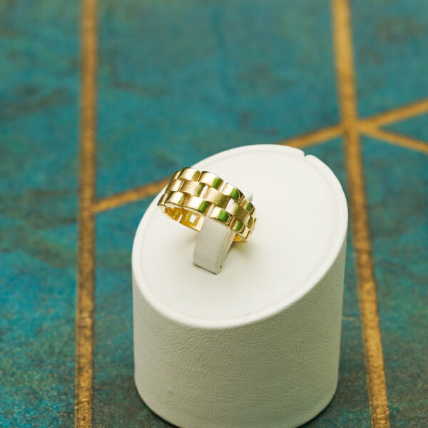 14K Yellow Gold Link Ring - Image 2