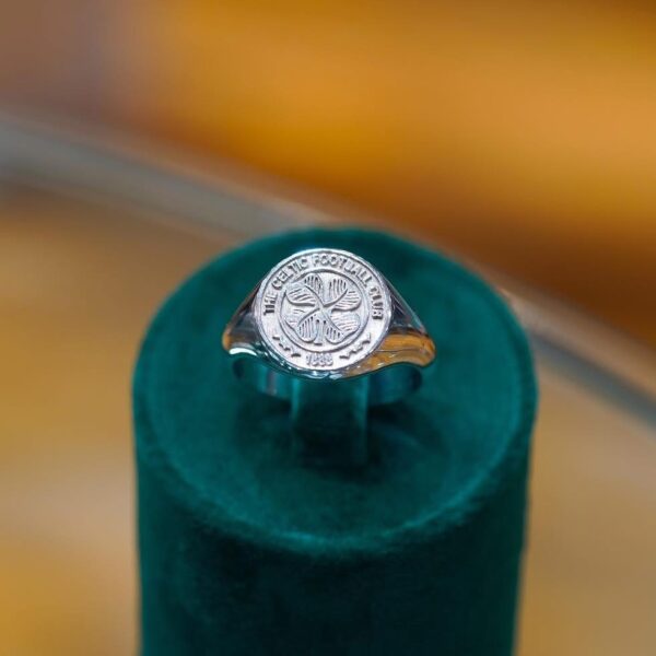 Celtic FC Bespoke Silver Signet Ring - Image 2