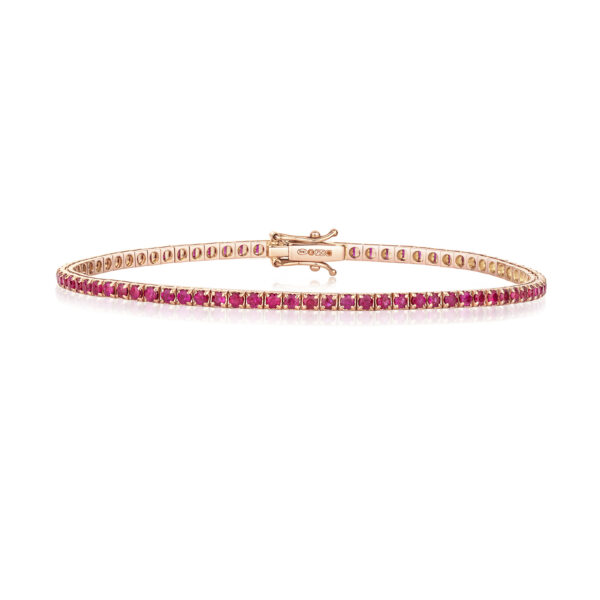 18K Rose Gold & Ruby Tennis Bracelet