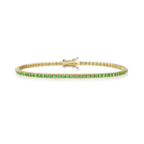 18K Yellow Gold & Tsavorite Tennis Bracelet