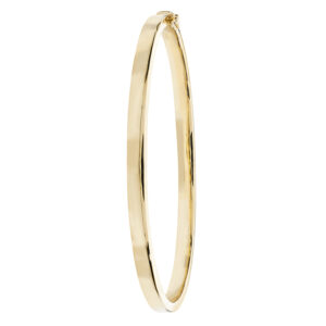 9ct Yellow Gold Plain Hinged Bangle