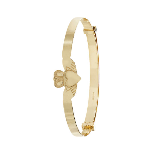 9ct YG Claddagh Babies’ Expandable Bangle