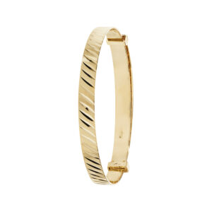 9ct YG Diamond Cut Expandable Babies’ Bangle