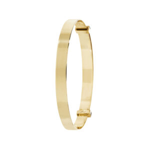 9ct YG Plain Expandable Babies’ Bangle 4mm