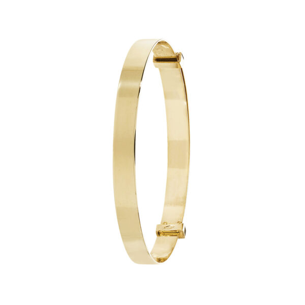 9ct YG Plain Expandable Babies’ Bangle 4mm