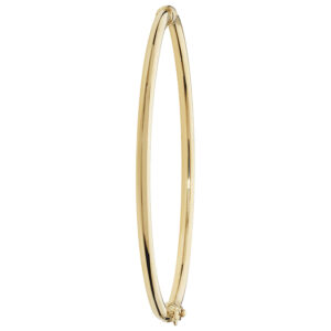 9ct Yellow Gold Smooth Hinged Bangle 3mm