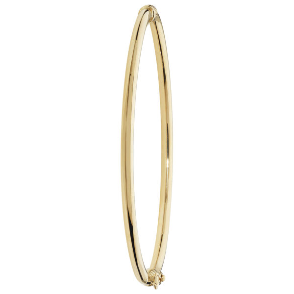 9ct Yellow Gold Smooth Hinged Bangle 3mm