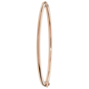 9ct Rose Gold Smooth Hinged Bangle 3mm