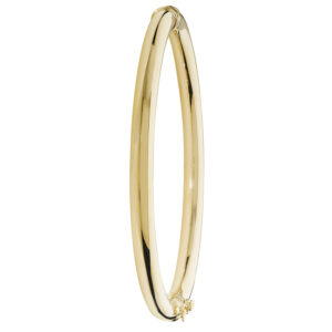 9ct Yellow Gold Smooth Hinged Bangle 5mm