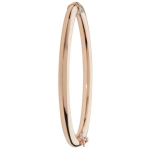 9ct Rose Gold Smooth Hinged Bangle 5mm