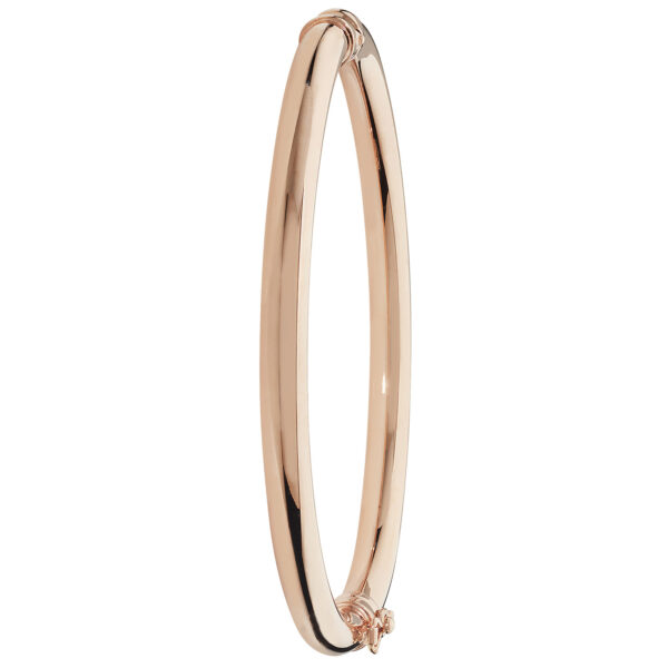 9ct Rose Gold Smooth Hinged Bangle 5mm
