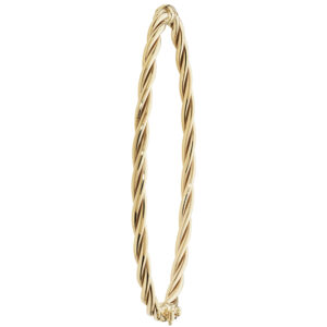 9ct Yellow Gold Hinged Twist Bangle