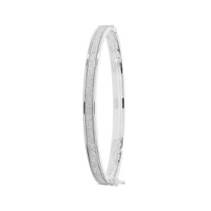 9ct White Gold Babies’ Hinged Bangle