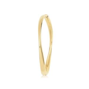 9ct Yellow Gold Gentle Wave Hinged Bangle