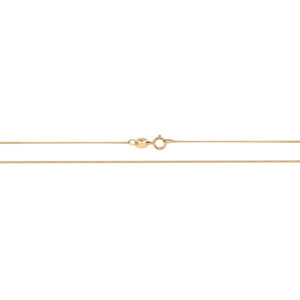 9ct Yellow Gold Fine Close Curb Chain 0.35mm